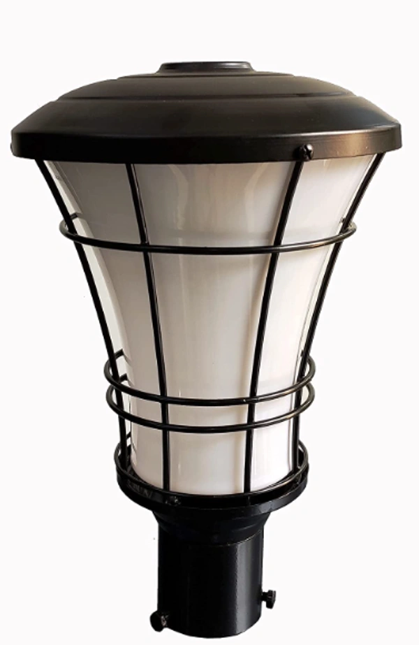 Das/P/GL Prime Quality Unbreakable PVC Outdoor/Exterior Gate Light Lamp or Pole Light for Home/Office/Garden/Park/Farmhouse/Villa - Gate Light, Black & White, NA